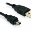 Delock 82252 USB2.0 Kábel A-B 1,5m mini 5pin
