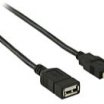 Valueline 0.2m USB2.0 A-A P-M hosszabitó kábel, fekete