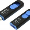 A-DATA UV128 128GB USB 3.0 Pendrive, fekete/kék