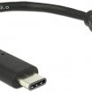 Delock 15cm USB Type-C 2.0 male - USB 2.0 type Micro-B female kábel, fekete