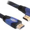 Delock 3m HDMI - ETH A-A angled kábel, fekete