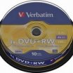 Verbatim DVD+RW 4,7GB újraírható DVD 10db/henger