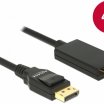 Delock 0,2m DisplayPort 1.2 male - HDMI-A male passive 4K kábel, fekete
