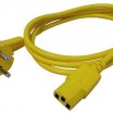 Roline 1,8m 220V-os hálozati kábel, sárga