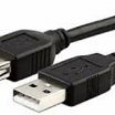 Wiretek 5m USB A-A hosszabitó, fekete