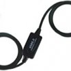 Wiretek VE595 USB2.0 A-B aktív hosszabitó, fekete