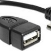 DeLOCK USB mini L > USB 2.0 OTG adapter kábel 16cm