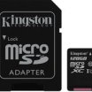 Kingston 128GB Class 10 UHS-I microSDXC memóriakártya + adapter