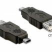 Delock 65399 Fordító OTG USB Mini papa - USB2-A Adapter