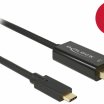 Delock 2m USB Type-C male - DisplayPort male (DP Alt Mode) 4K 60 Hz kábel, fekete