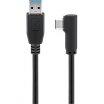 Goobay 2m USB3.1 A - USB3.1 C L alakú kábel, fekete