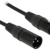 Delock 6m XLR 3 pin male - XLR 3 pin female Premium kábel, fekete