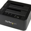 Startech.com 2,5'/3,5' USB3/eSATA HDD dokkoló, klónozás funkcióval, fekete