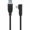 Goobay 1m USB3.1 A - USB3.1 C L alakú kábel, fekete