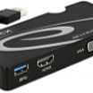Delock USB 3.0 > HDMI / VGA + Gigabit LAN + USB 3.0 univerzális dokkoló
