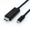 Roline 1m USB3.1 C M - DVI M kábel, fekete