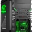 Sharkoon VG4-W fekete/zöld ATX számítógép ház, táp nélkül