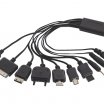 Sandberg Multi USB mobiltelefon töltő kábel, fekete