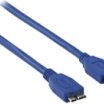 Valueline 3m USB3.0 A-microB kábel, kék