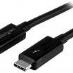 StarTech.com 2m Thunderbolt USB Type C M - M kábel, fekete