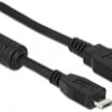 Delock 1m USB2.0 A- Bmicro M-M kábel, fekete