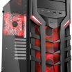 Sharkoon DG7000-G fekete/piros ATX számítógép ház, táp nélkül