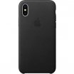 Apple iPhone X bőr hátlap, fekete