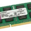 Kingston Single Rank 2Gb/1333MHz CL9 DDR3 SO-DIMM memória