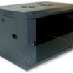 X-Tech - 6U 600x450 mély fali rack szekrény, sötétszürke