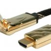 Roline 2m HDMI - HDMI 360fok kábel, fekete/arany