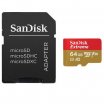 Sandisk Extreme 64Gb UHS-I V30 C10 A2 MicroSDXC memóriakártya + SD adapter