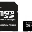 Silicon Power 8Gb Class 10 microSDHC memóriakártya + SD adapter