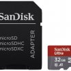 Sandisk Ultra 32Gb UHS-I A1 microSD memóriakártya + SD adapter