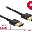 Delock 4,5m DMI - HDMI 3D 4K Slim Premium kábel, fekete